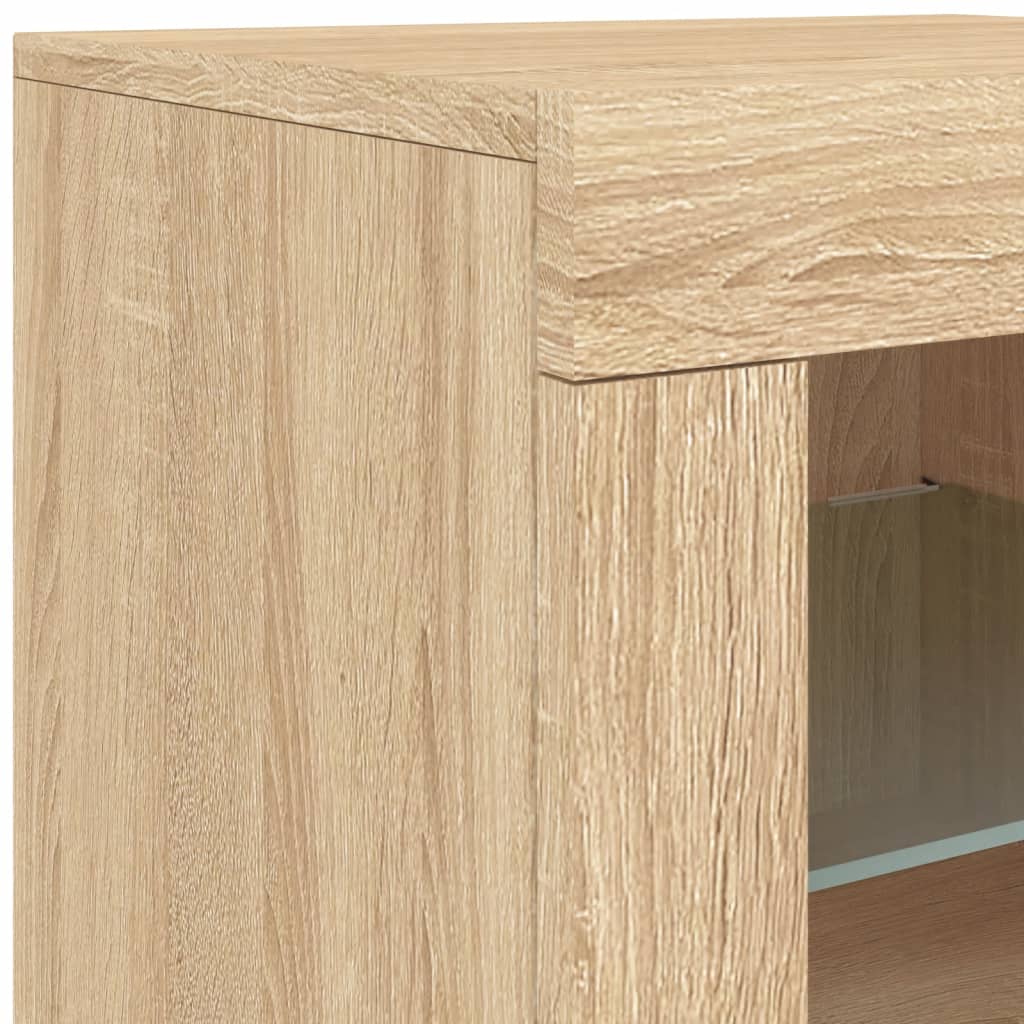 Komoda s LED svjetlima boja hrasta sonome 162 x 37 x 67 cm