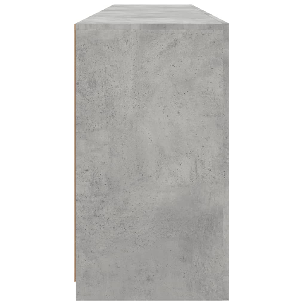 Komoda s LED svjetlima siva boja betona 162 x 37 x 67 cm
