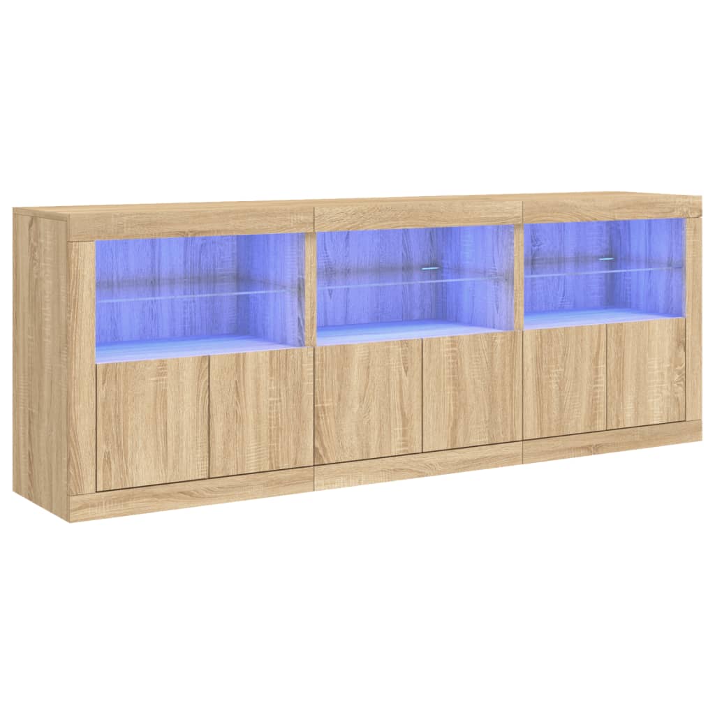 LED komoda 181 x 37 x 67 cm Konstruirano drvo