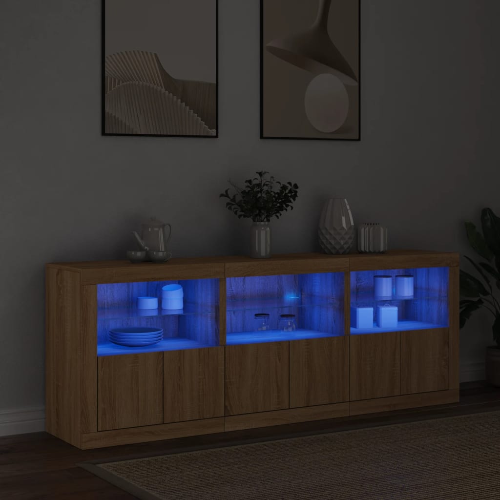 LED komoda 181 x 37 x 67 cm Konstruirano drvo