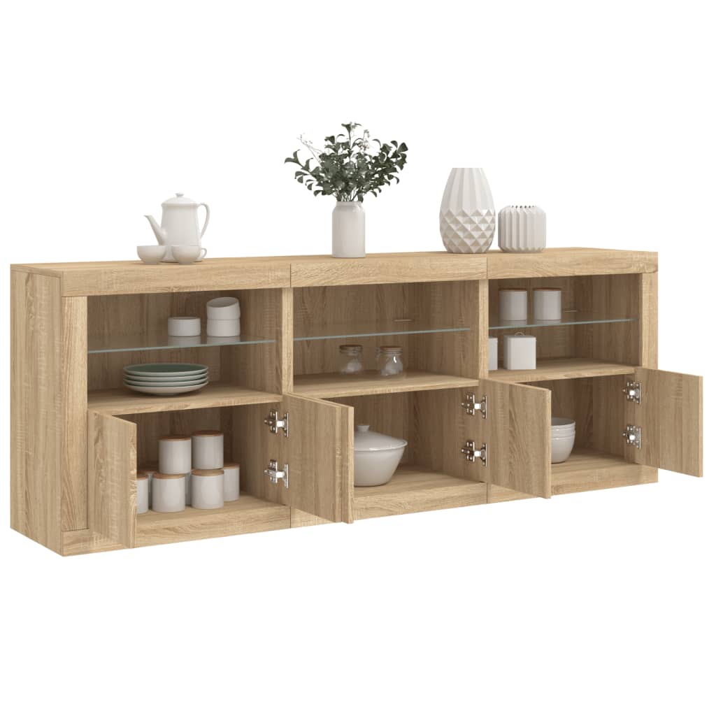 LED komoda 181 x 37 x 67 cm Konstruirano drvo