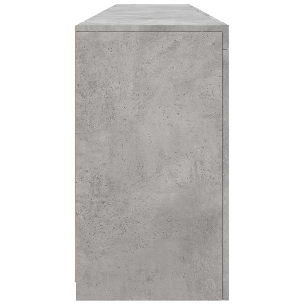 Komoda s LED svjetlima siva boja betona 181,5x37x67 cm