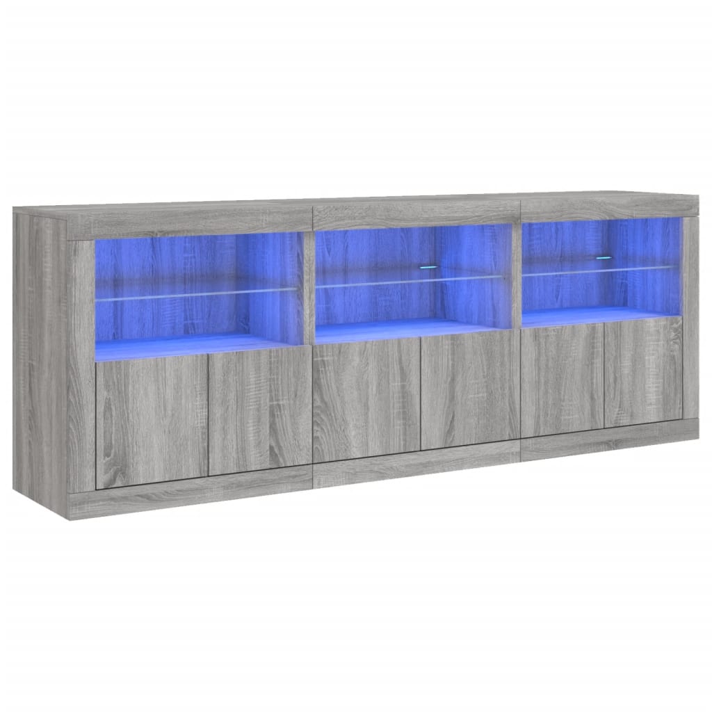 LED komoda 181 x 37 x 67 cm Konstruirano drvo