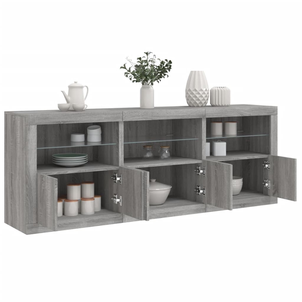 LED komoda 181 x 37 x 67 cm Konstruirano drvo