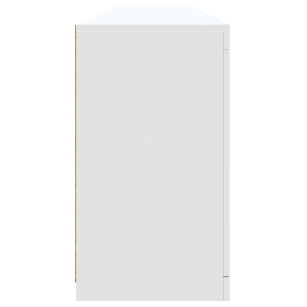 Komoda s LED svjetlima bijela 202x37x67 cm