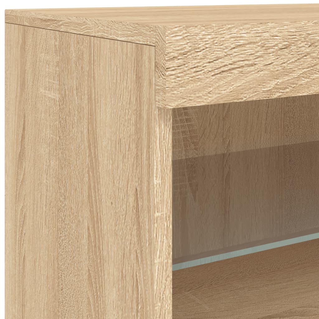 Komoda s LED svjetlima boja hrasta sonome 283x37x67 cm