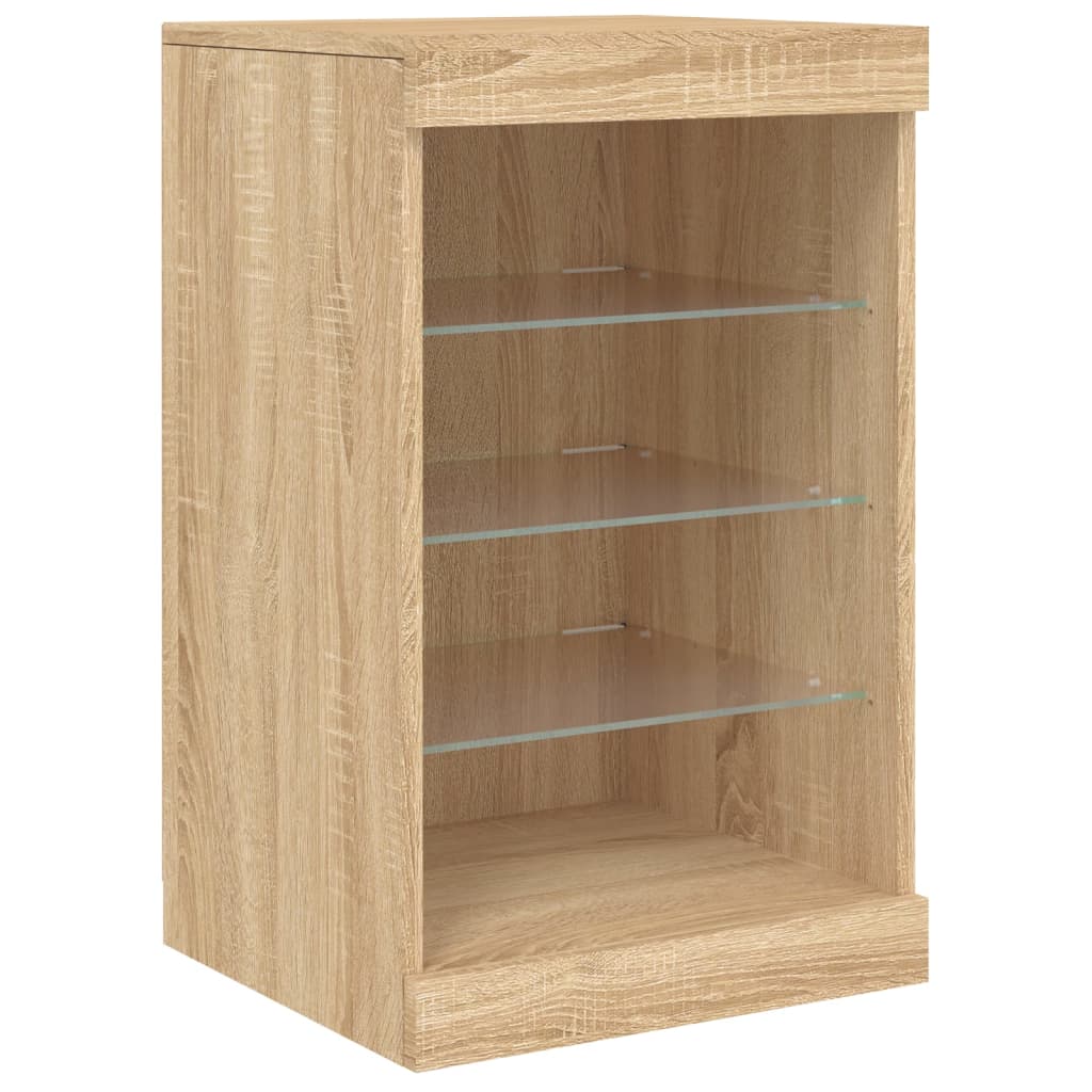 Komoda s LED svjetlima boja hrasta sonome 283x37x67 cm