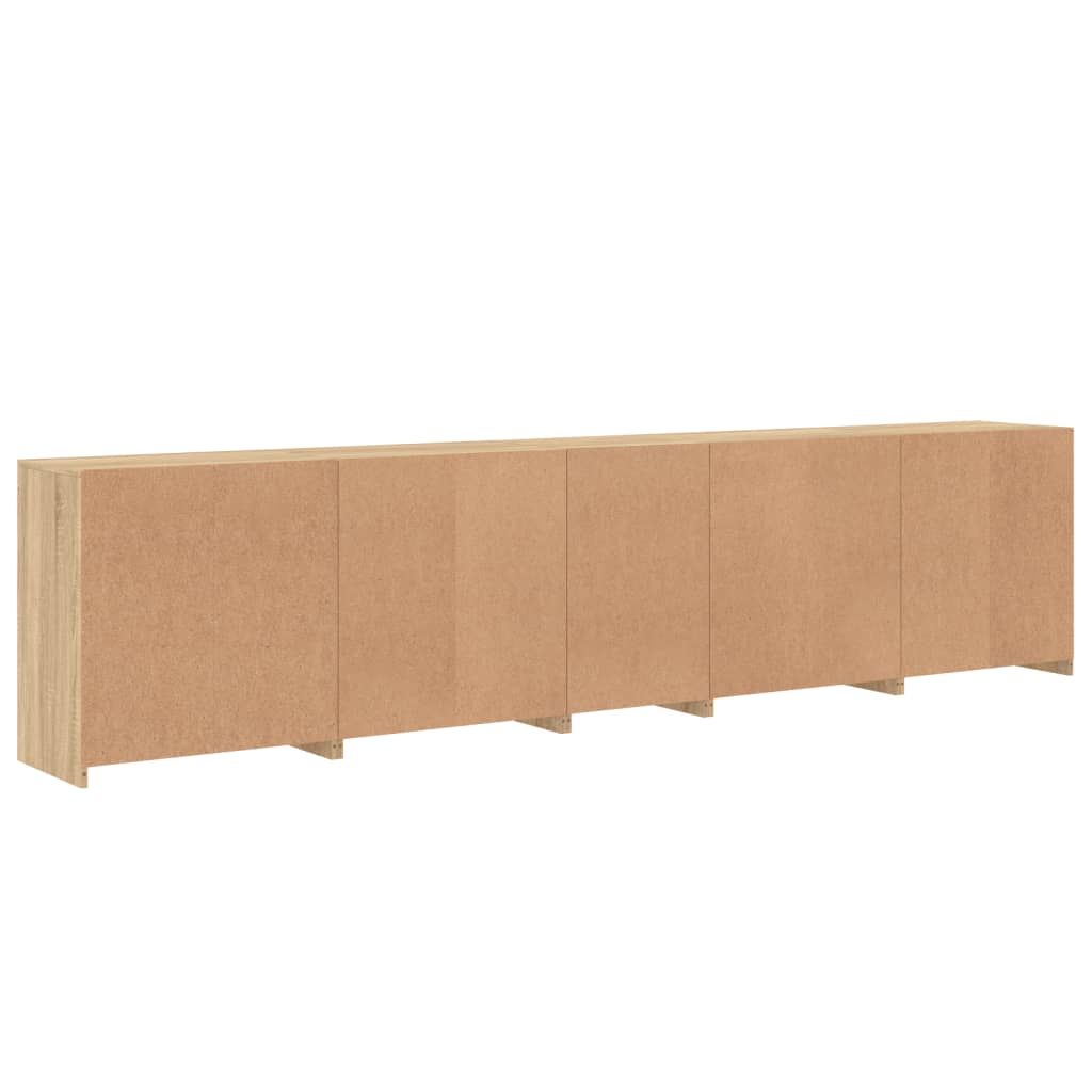 Komoda s LED svjetlima boja hrasta sonome 283x37x67 cm