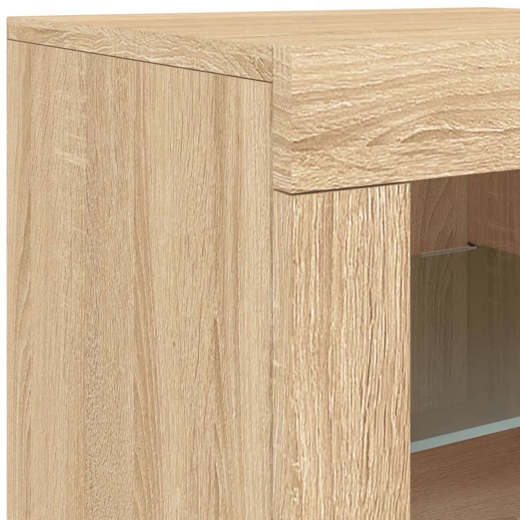 Komoda s LED svjetlima boja hrasta sonome 283x37x67 cm