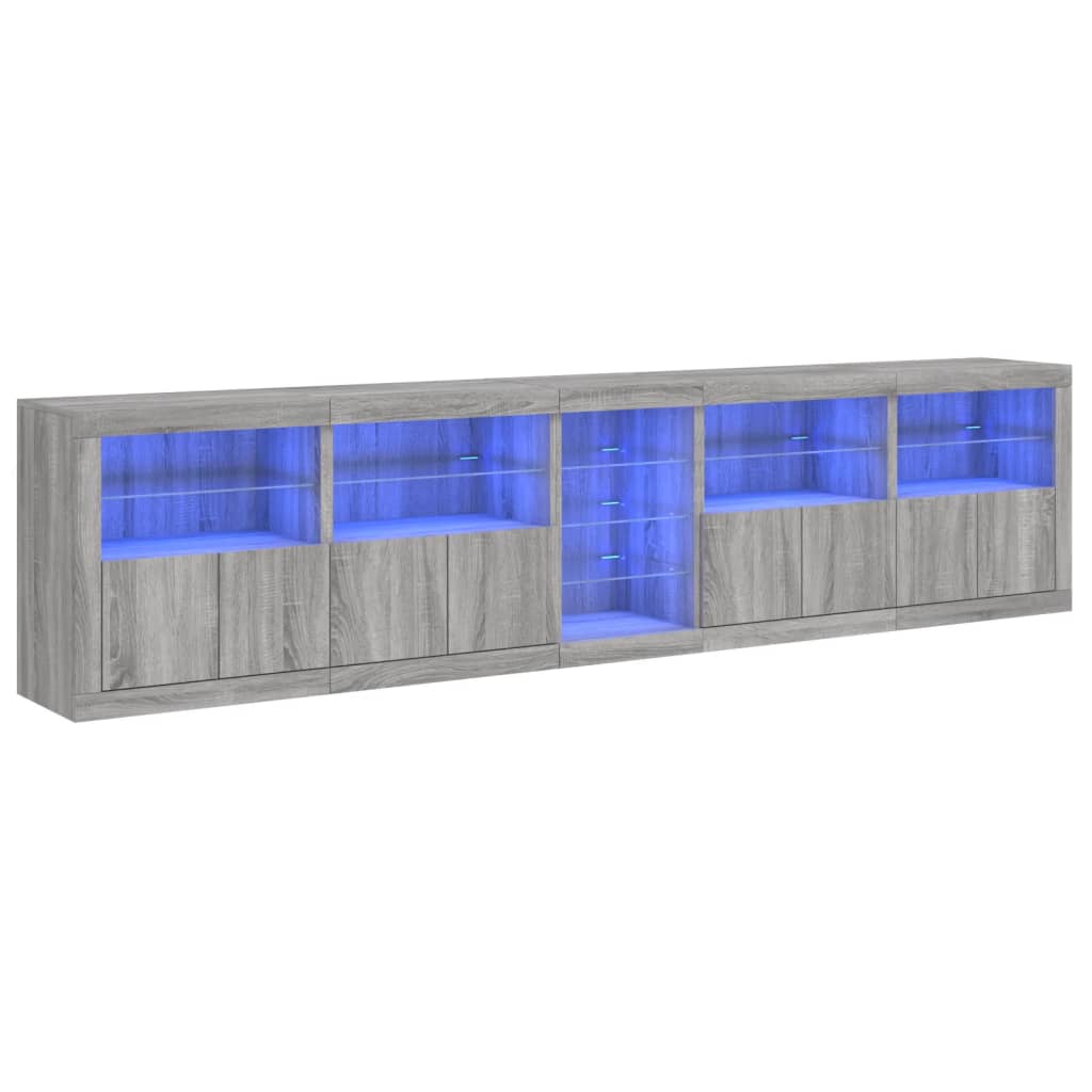 LED komoda 283 x 37 x 67 cm Konstruirano drvo