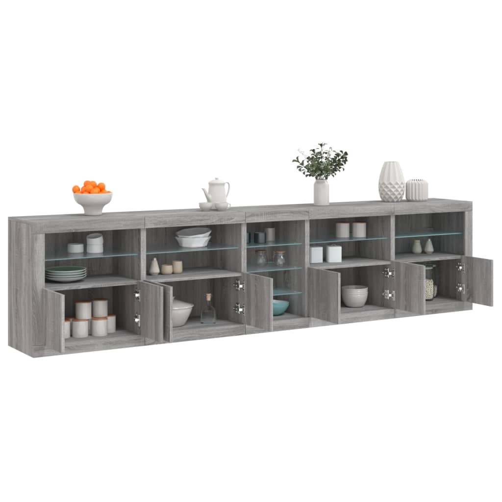 LED komoda 283 x 37 x 67 cm Konstruirano drvo