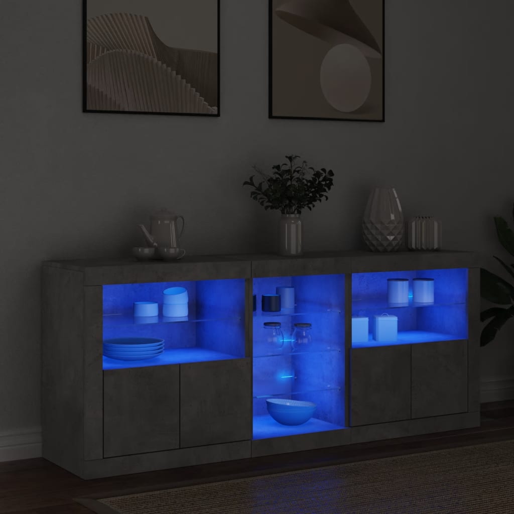 LED komoda 162 x 37 x 67 cm Konstruirano drvo