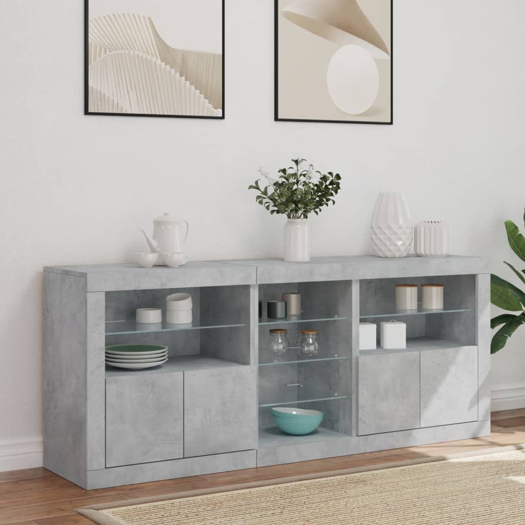 LED komoda 162 x 37 x 67 cm Konstruirano drvo