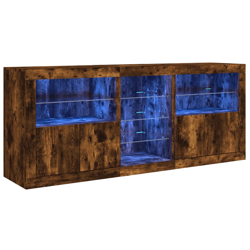 LED komoda 162 x 37 x 67 cm Konstruirano drvo