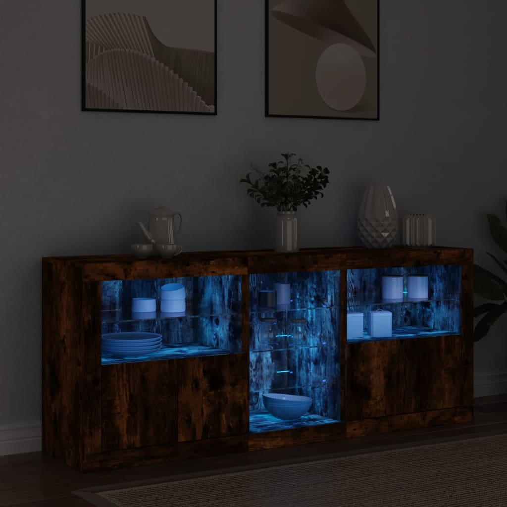 LED komoda 162 x 37 x 67 cm Konstruirano drvo