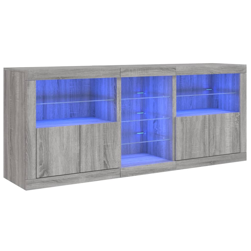 LED komoda 162 x 37 x 67 cm Konstruirano drvo