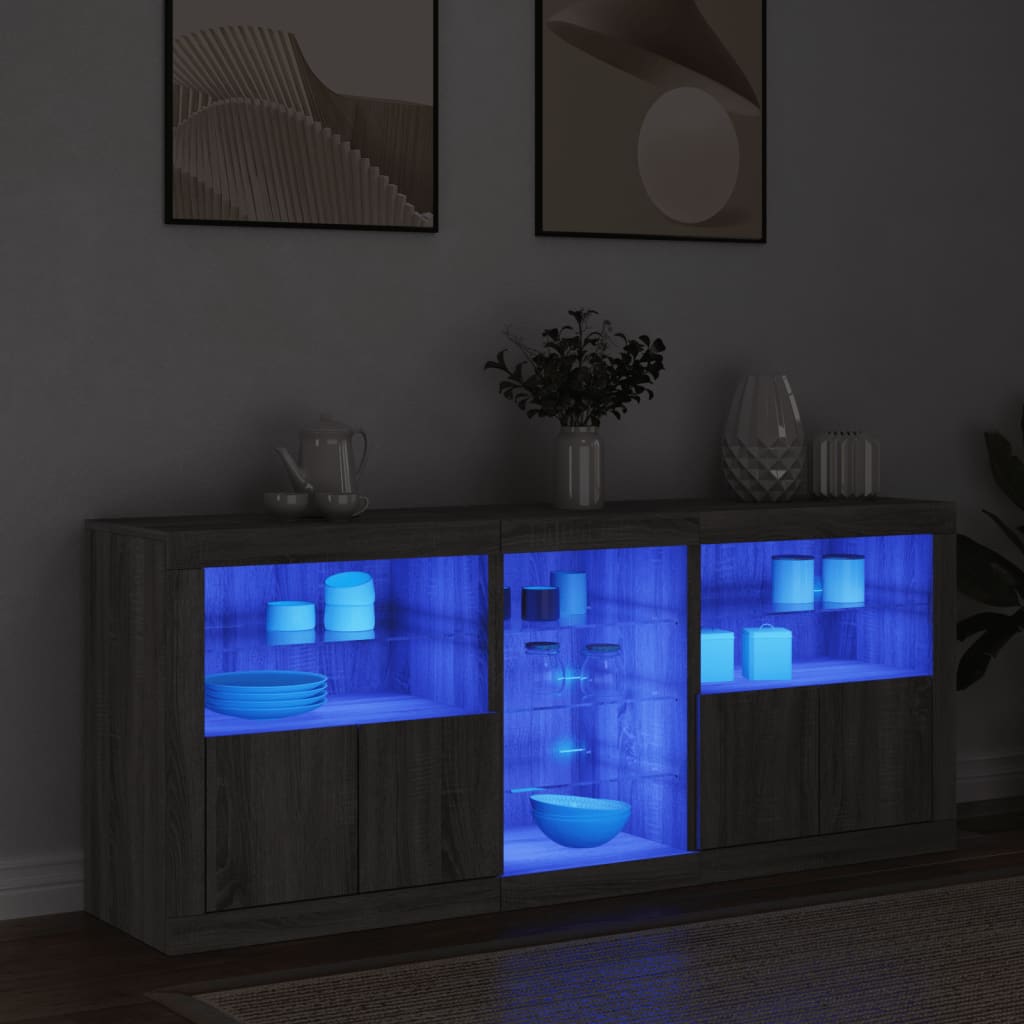 LED komoda 162 x 37 x 67 cm Konstruirano drvo