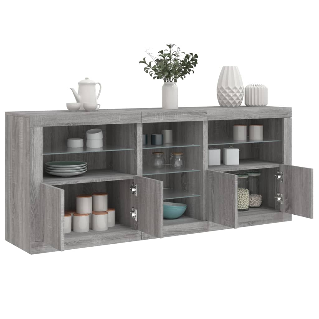 LED komoda 162 x 37 x 67 cm Konstruirano drvo