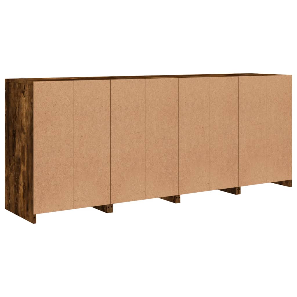 Komoda s LED svjetlima boja dimljenog hrasta 164 x 37x 67 cm