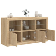 Komoda s LED svjetlima boja hrasta sonome 123x37x67 cm