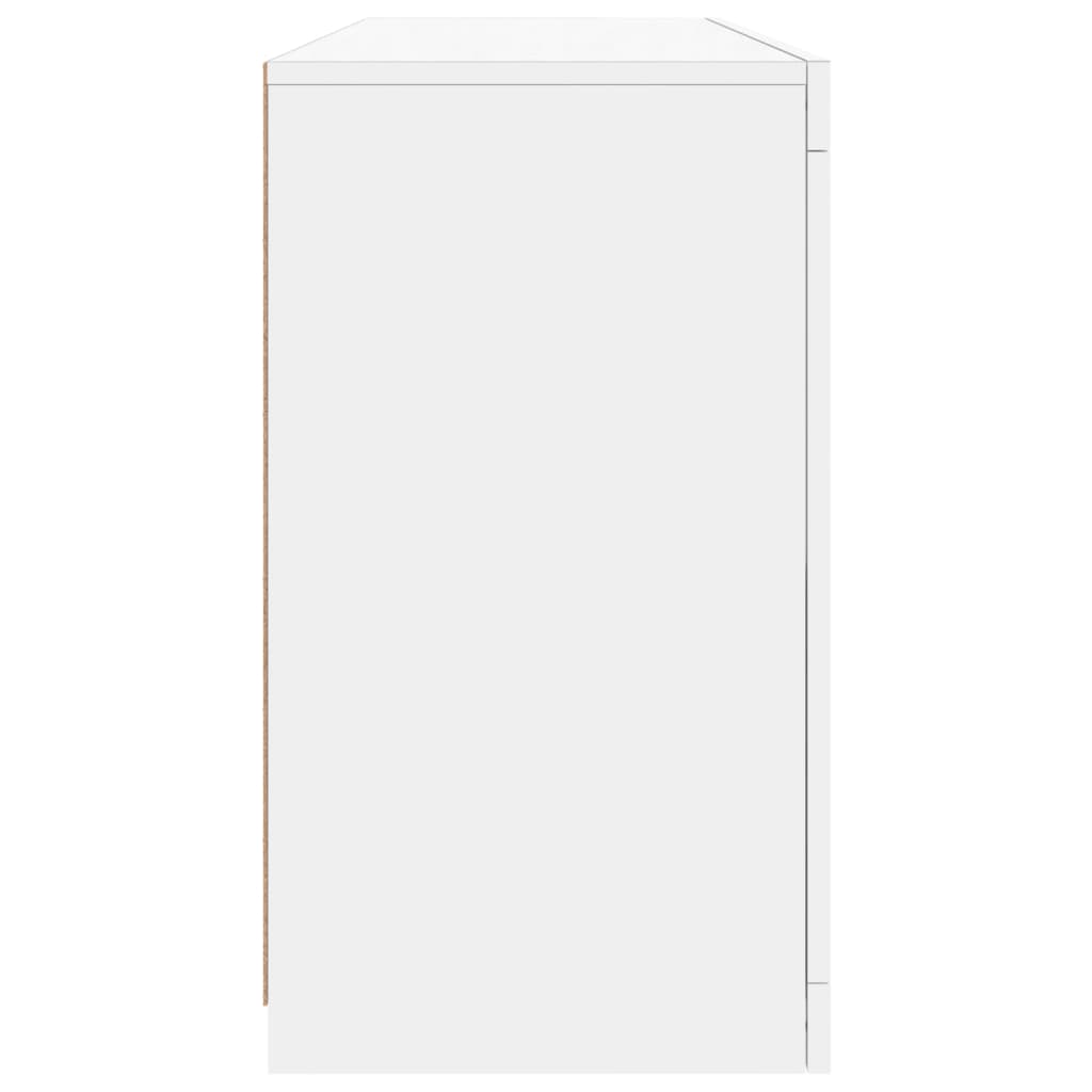 Komoda s LED svjetlima bijela 142,5 x 37 x 67 cm
