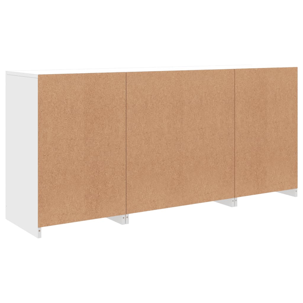 Komoda s LED svjetlima bijela 142,5 x 37 x 67 cm