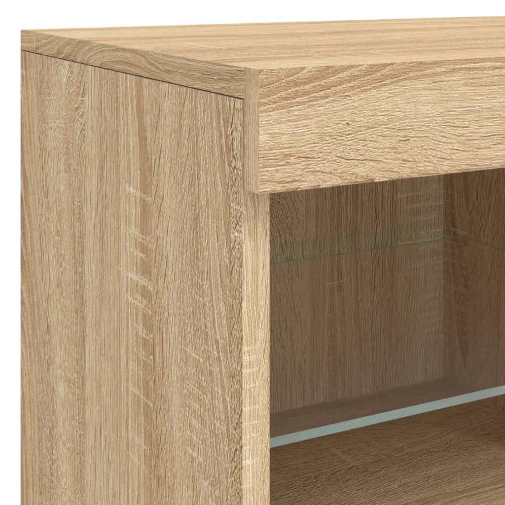 Komoda s LED svjetlima boja hrasta sonome 163x37x67 cm