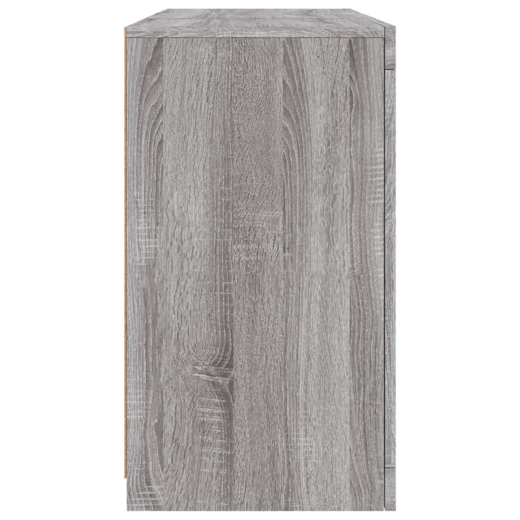 Komoda s LED svjetlima boja sivog hrasta 123x37x67 cm