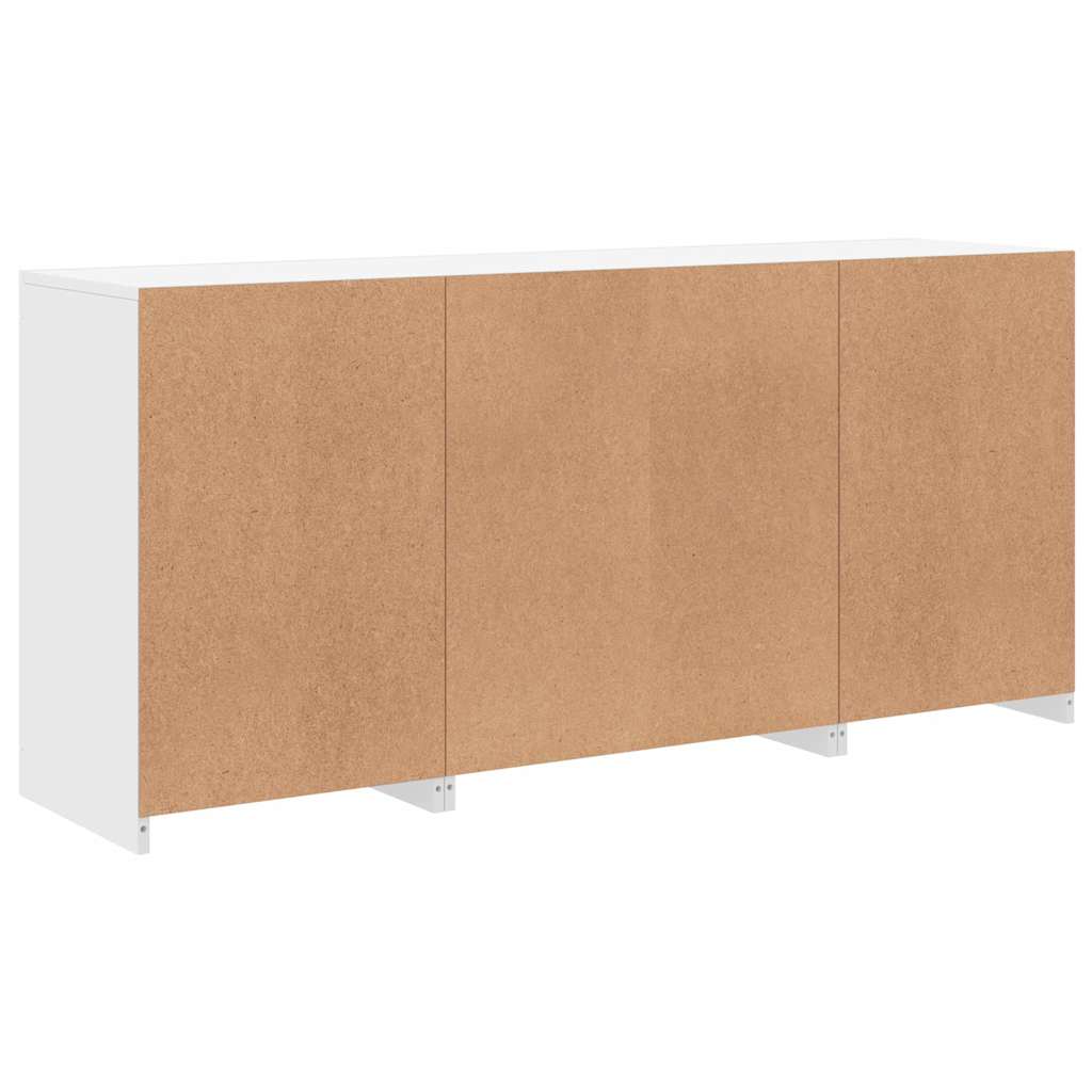 Komoda s LED svjetlima bijela 142,5 x 37 x 67 cm