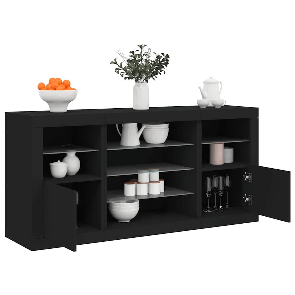 Komoda s LED svjetlima 142,5x37x67 cm
