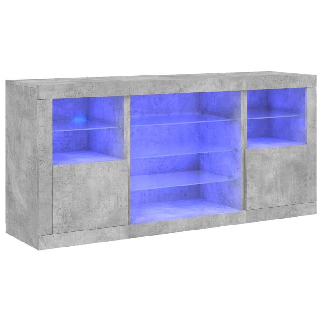Komoda s LED svjetlima 142,5x37x67 cm