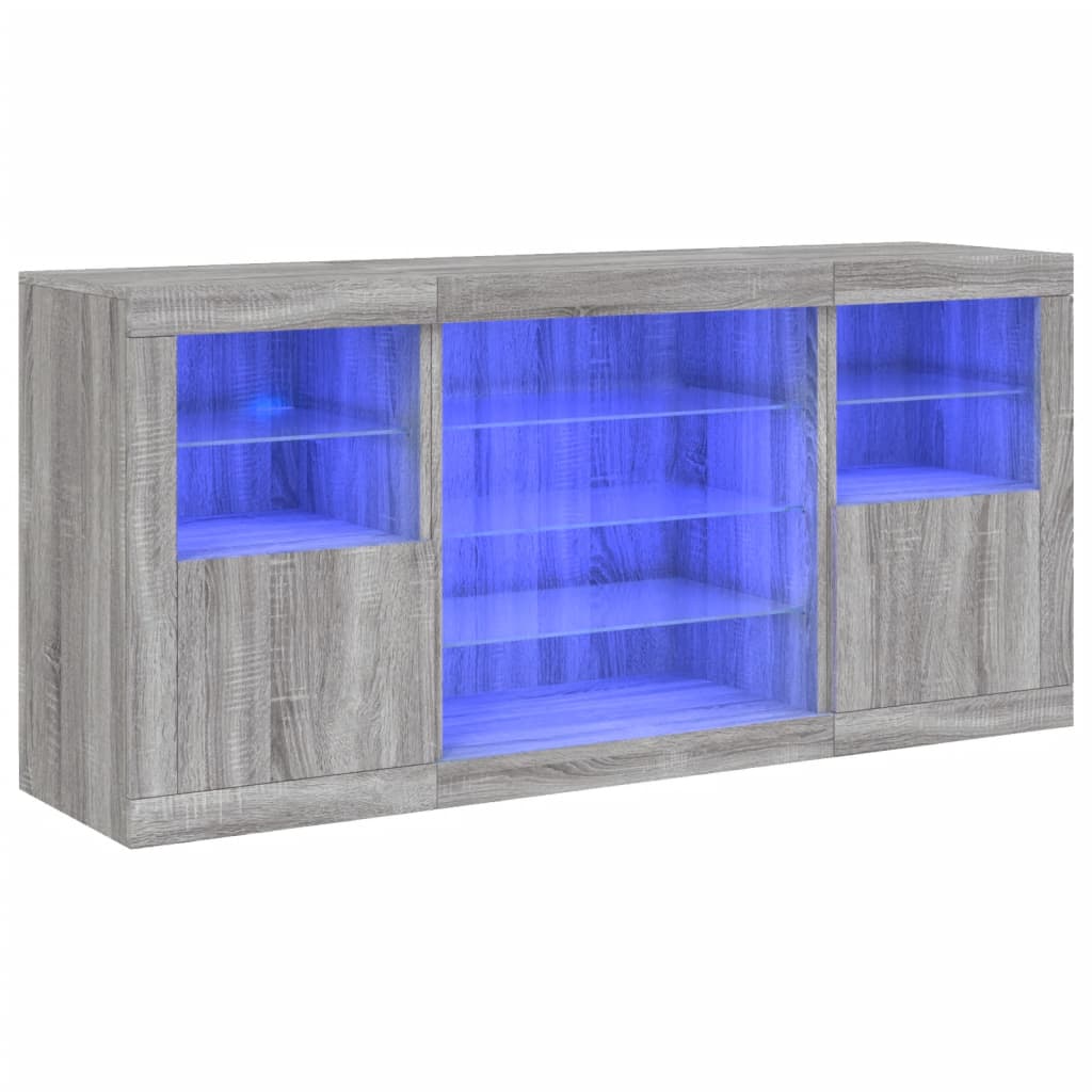 Komoda s LED svjetlima 142,5x37x67 cm