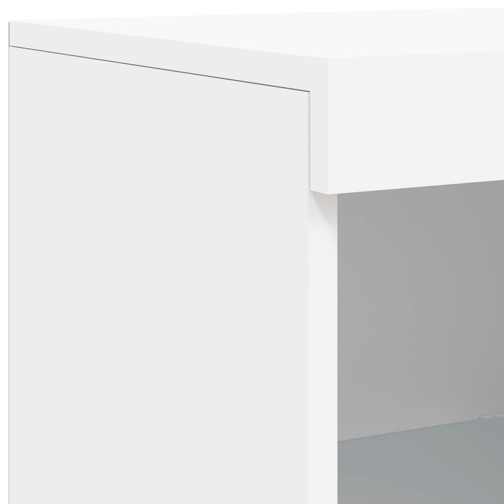 Komode s LED svjetlima 3 kom bijele od konstruiranog drva