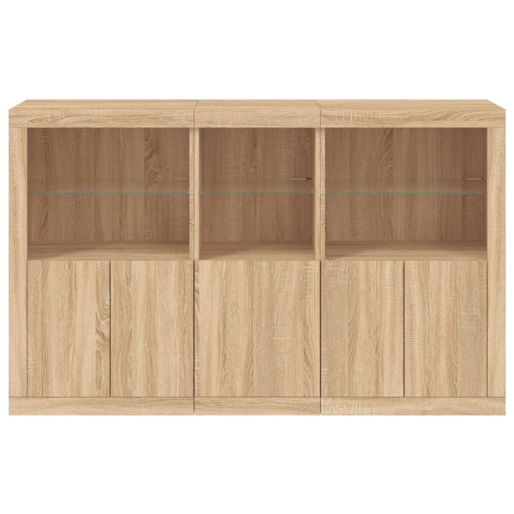 Komoda s LED svjetlima boja hrasta sonome 162 x 37 x 100 cm