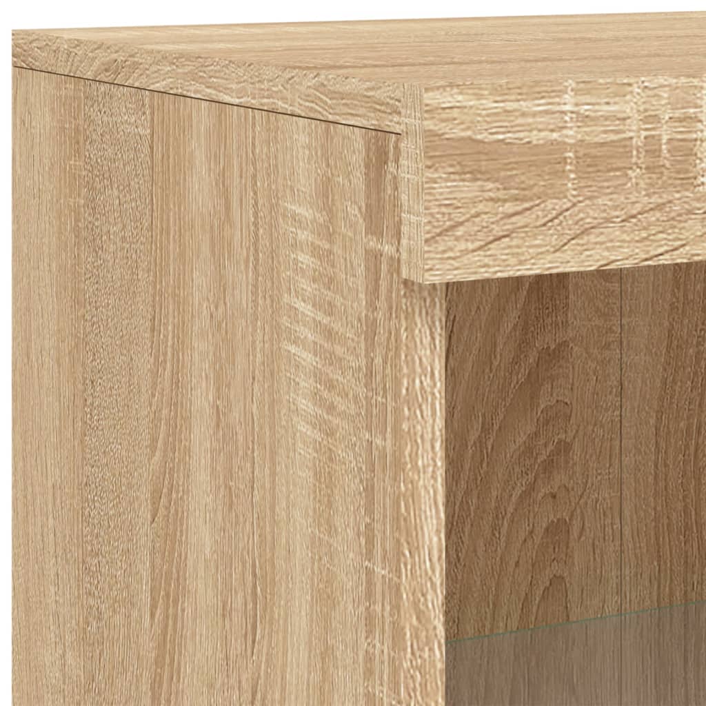 Komoda s LED svjetlima boja hrasta sonome 162 x 37 x 100 cm