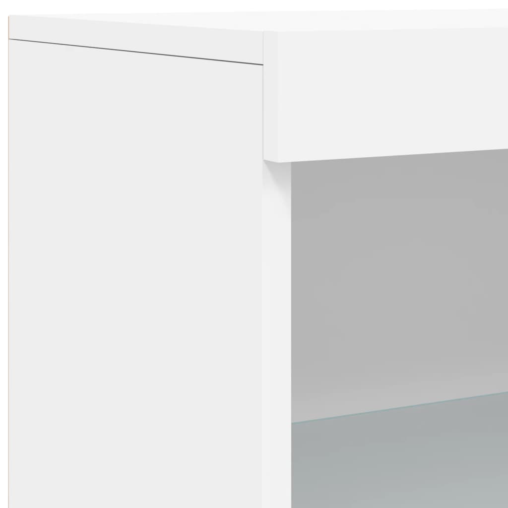 Komoda s LED svjetlima bijela 181,5x37x100 cm