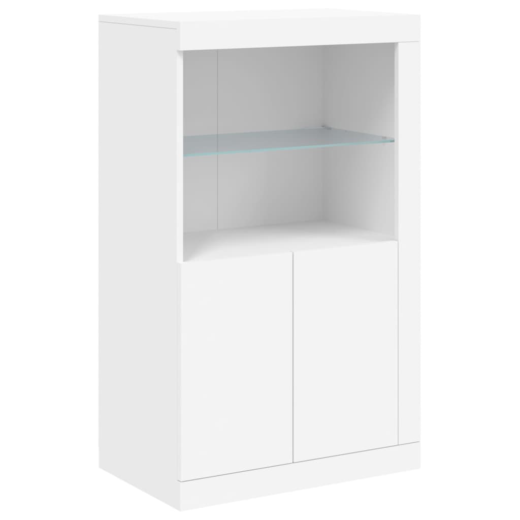 Komoda s LED svjetlima bijela 181,5x37x100 cm