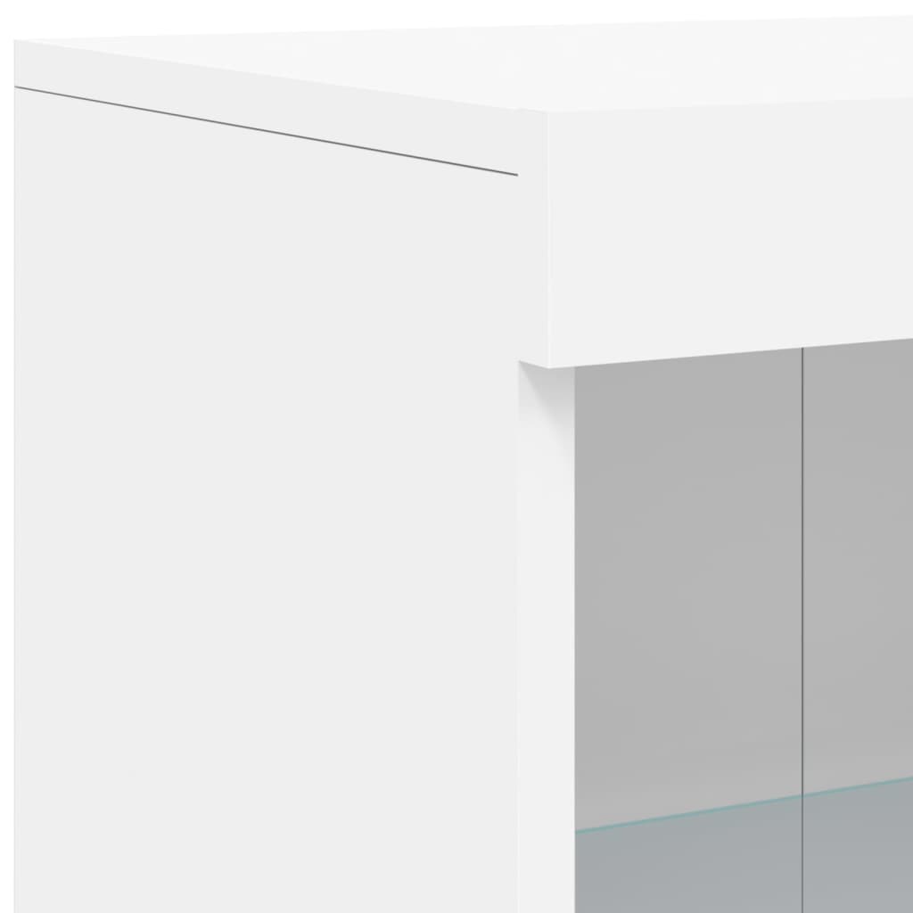 Komoda s LED svjetlima bijela 181,5x37x100 cm