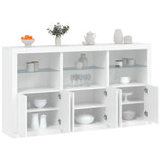 Komoda s LED svjetlima bijela 181,5x37x100 cm