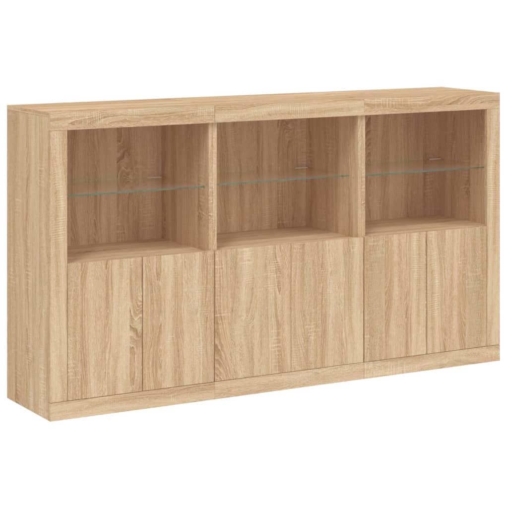 Komoda s LED svjetlima boja hrasta sonome 181,5x37x100 cm