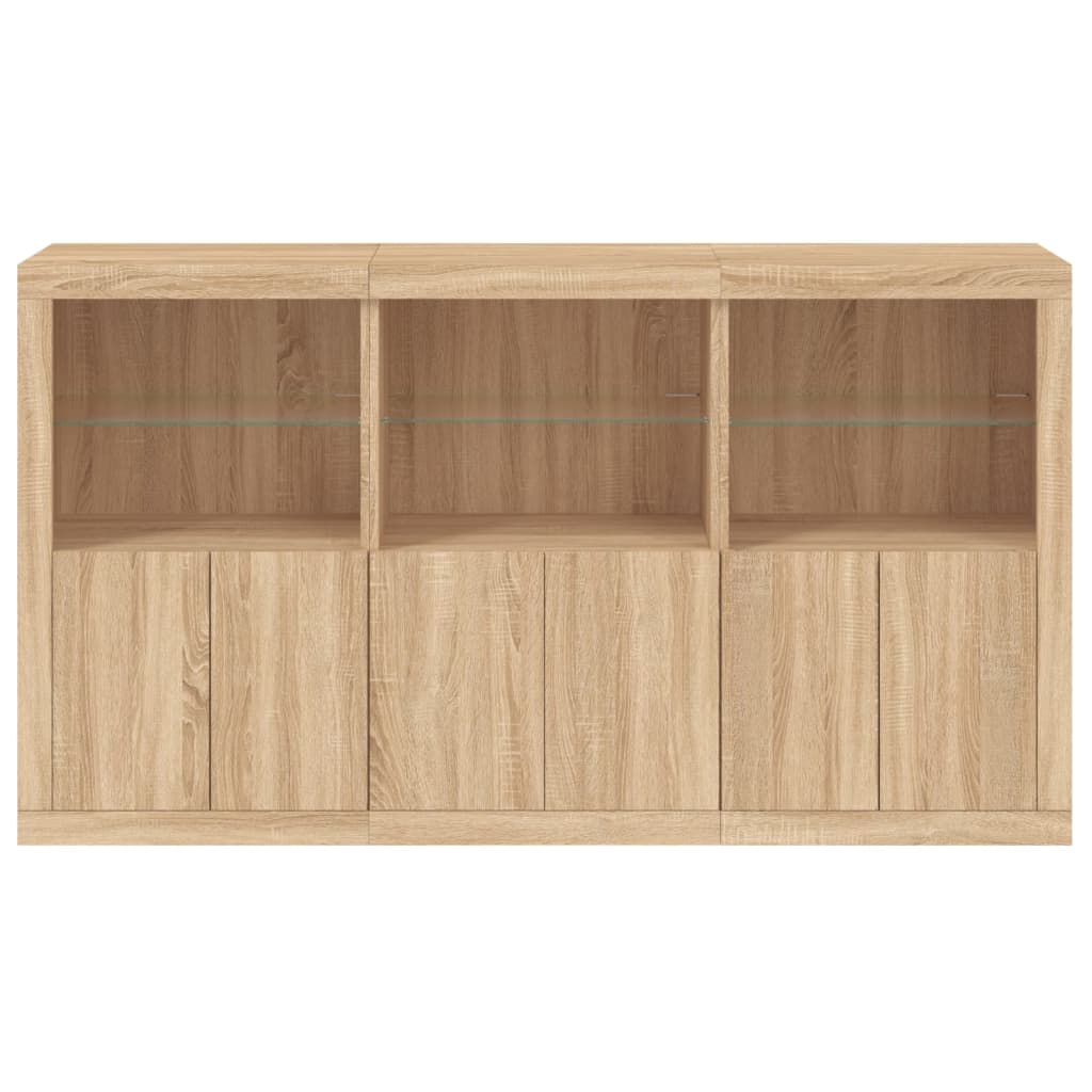 Komoda s LED svjetlima boja hrasta sonome 181,5x37x100 cm