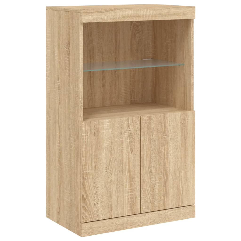 Komoda s LED svjetlima boja hrasta sonome 181,5x37x100 cm