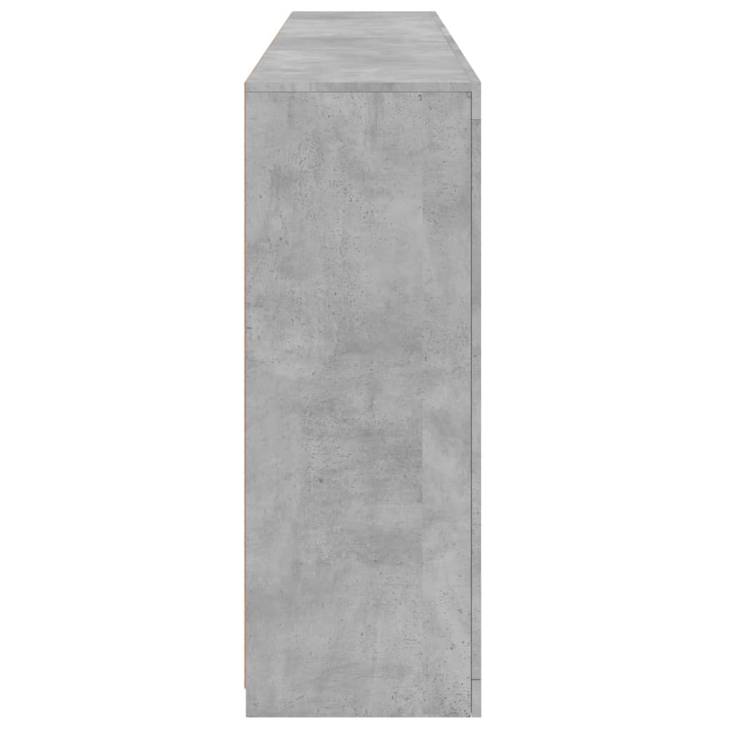 Komoda s LED svjetlima siva boja betona 181,5x37x100 cm