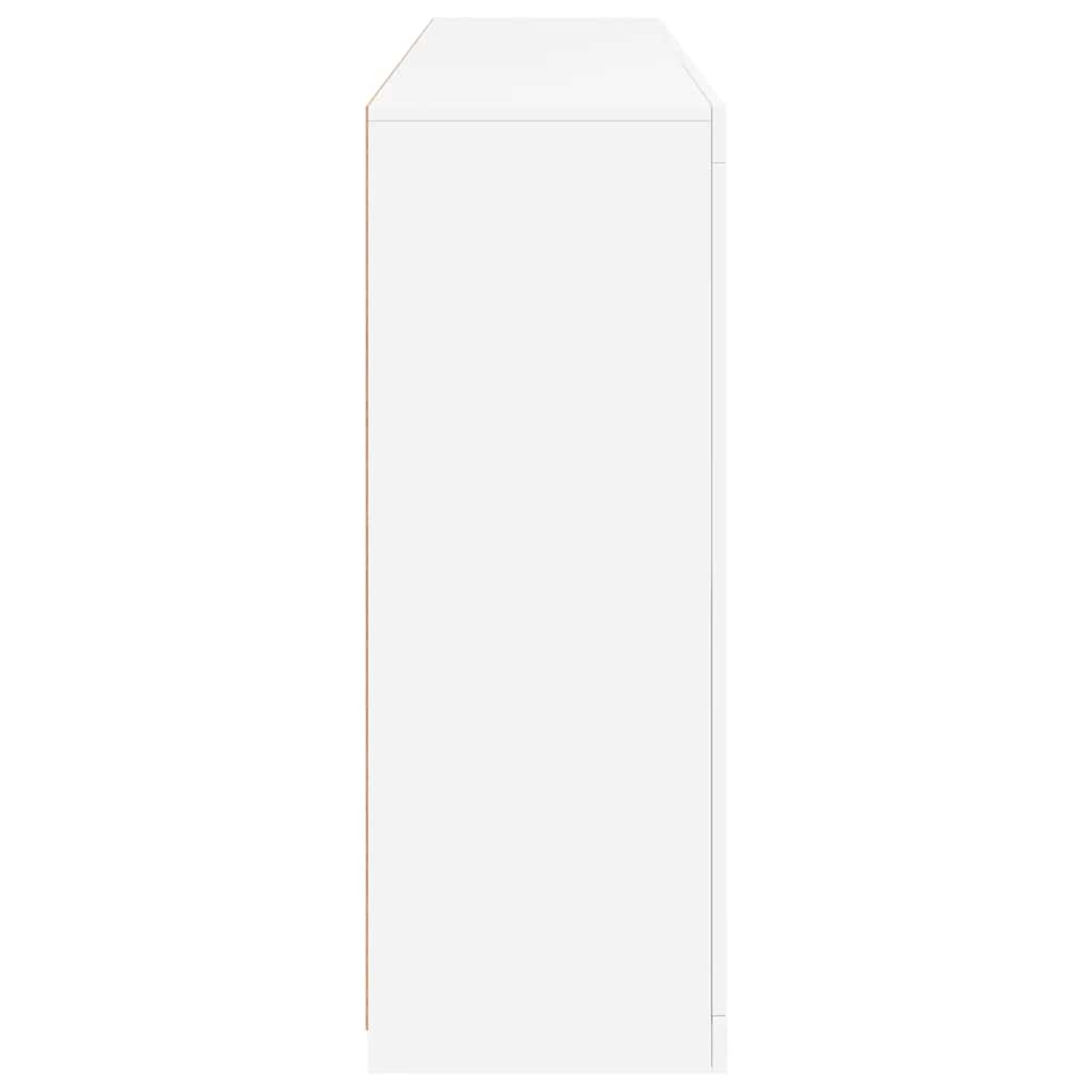 Komoda s LED svjetlima bijela 162 x 37 x 100 cm