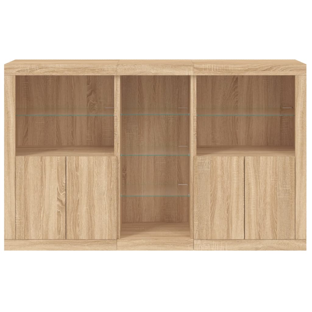 Komoda s LED svjetlima boja hrasta sonome 162 x 37 x 100 cm