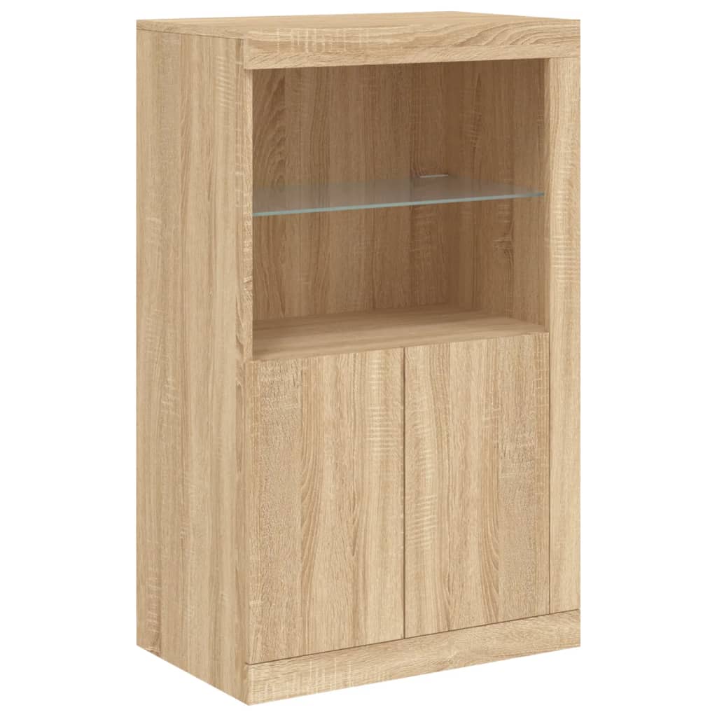 Komoda s LED svjetlima boja hrasta sonome 162 x 37 x 100 cm