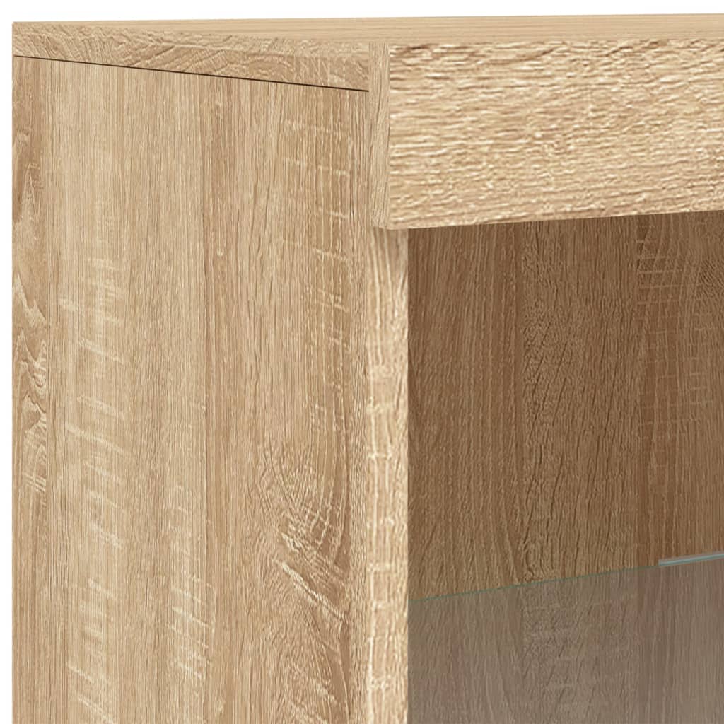 Komoda s LED svjetlima boja hrasta sonome 162 x 37 x 100 cm