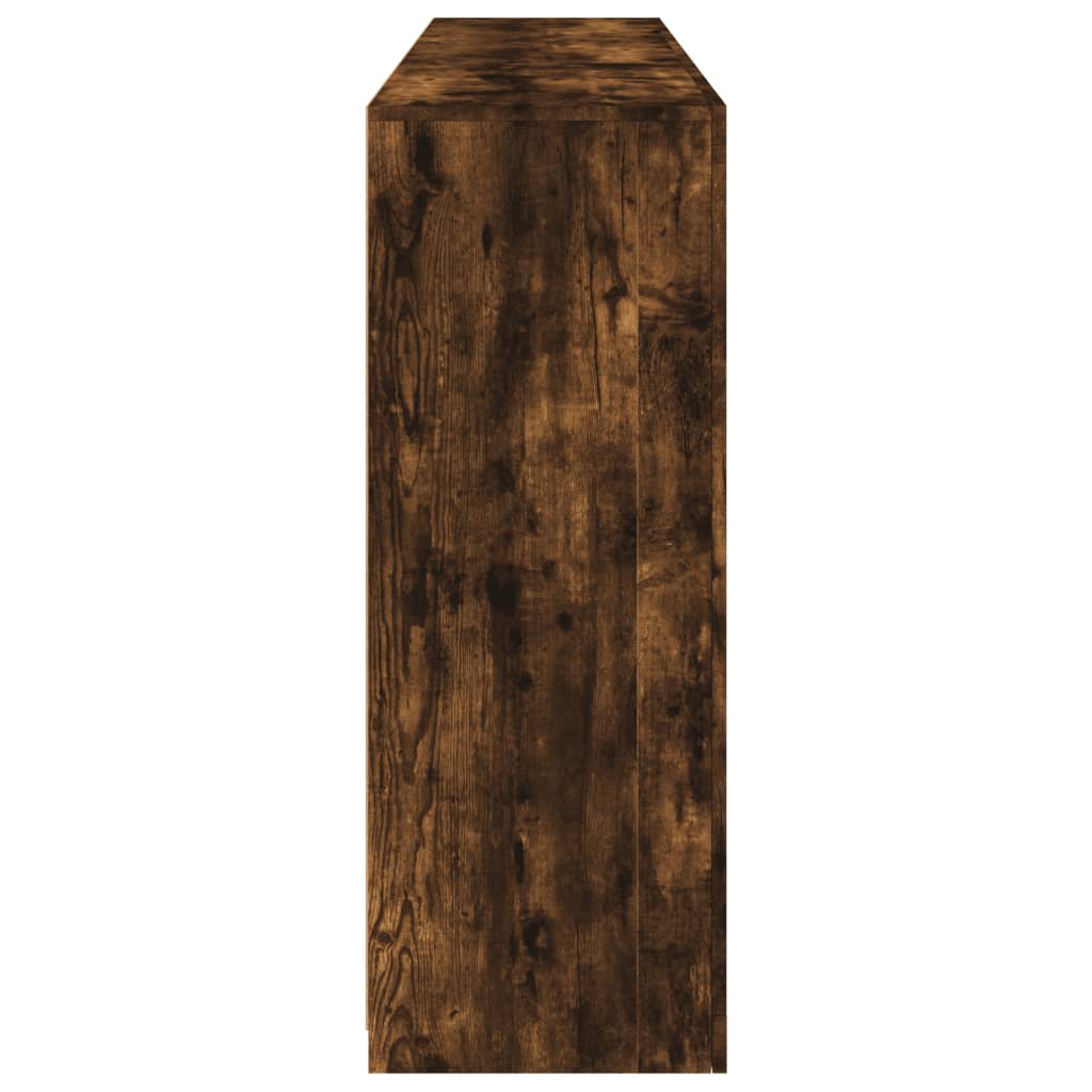 Komoda s LED svjetlima boja dimljenog hrasta 162x37x100 cm