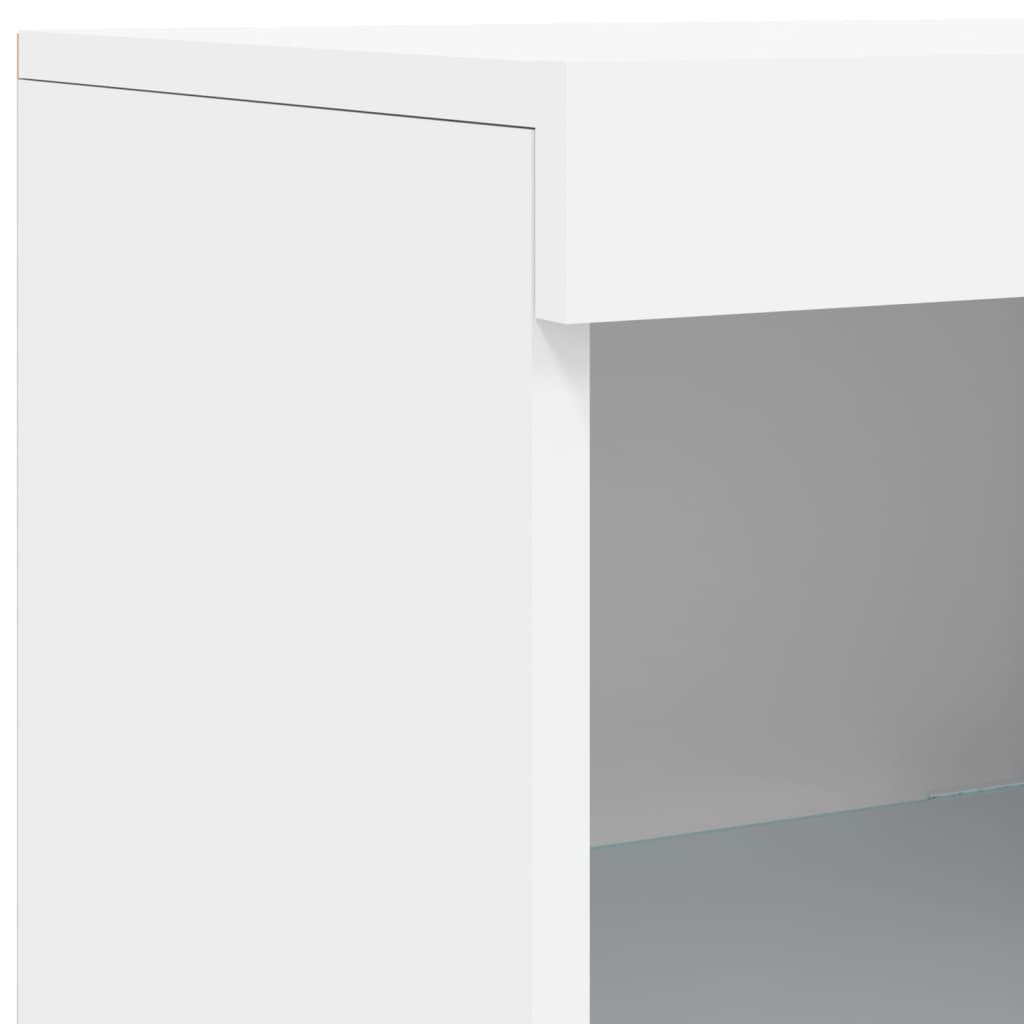 Komoda s LED svjetlima bijela 181,5x37x100 cm