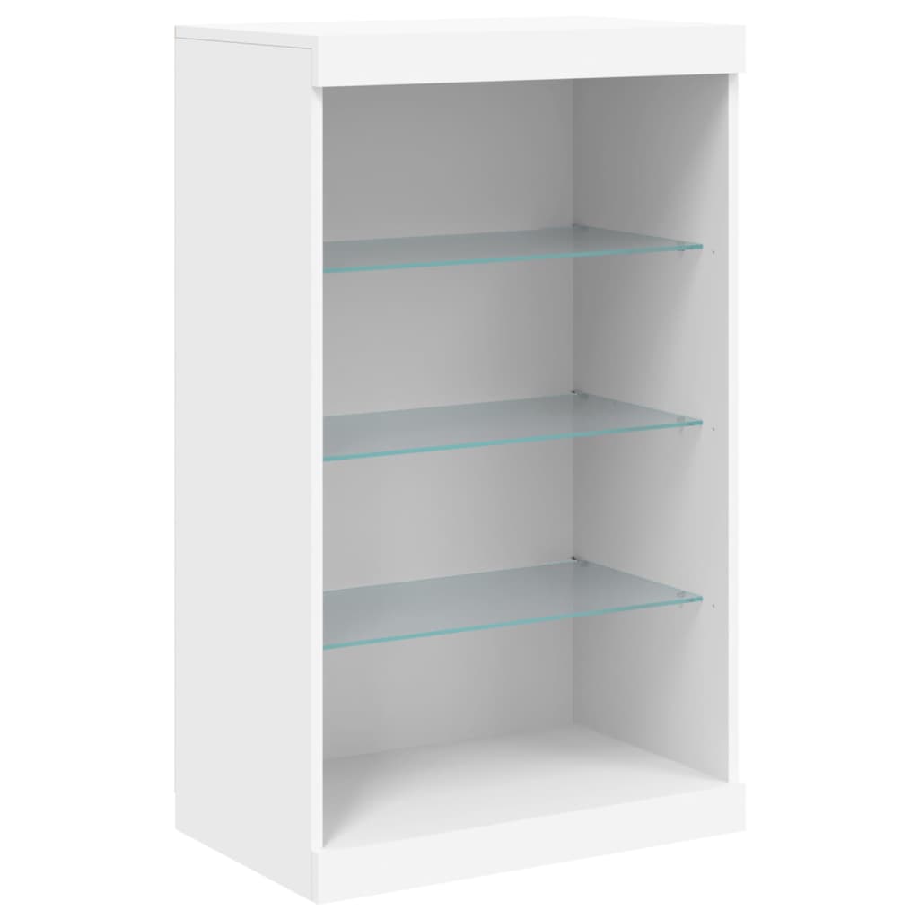 Komoda s LED svjetlima bijela 181,5x37x100 cm